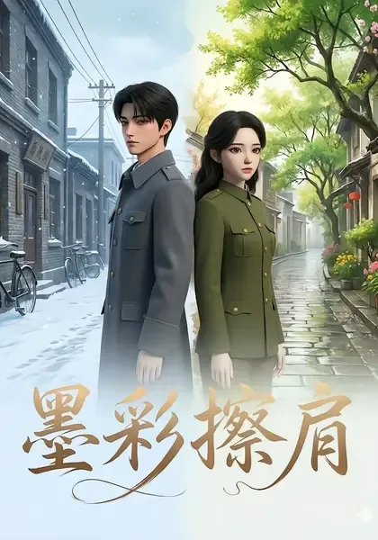 墨彩擦肩都市AI情感短剧海报